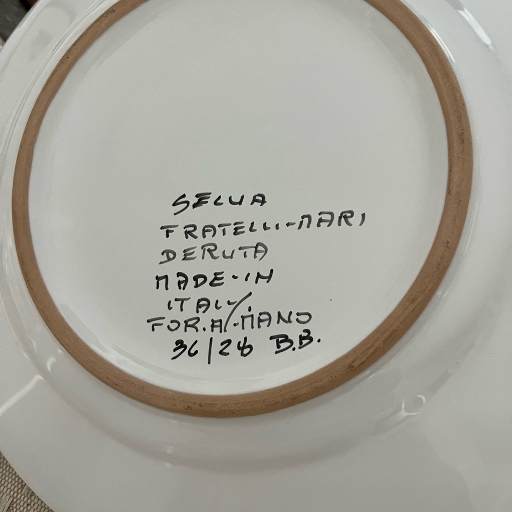 Hand-Painted Decorative Italian 9” Plate-Palio de Siena (Selva/Rhinoceros) - Picture 4 of 4